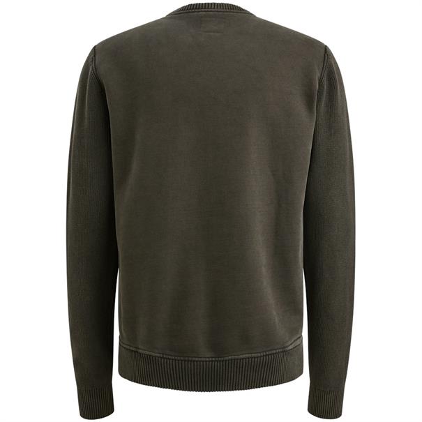 sweat knit combination dark grey