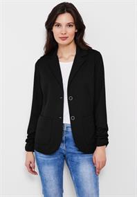 Sweatblazer mit Raffdetails black