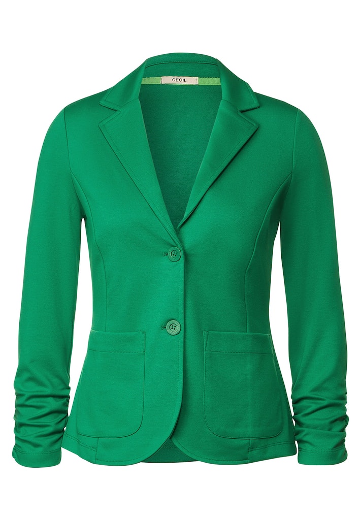 bei Raffung blue mit Sweatblazer bequem Damen kaufen sky night online Cecil Blazer