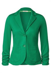 Sweatblazer mit Raffung easy green