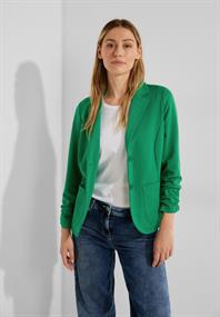 Sweatblazer mit Raffung easy green