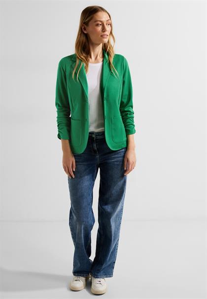 Sweatblazer mit Raffung easy green