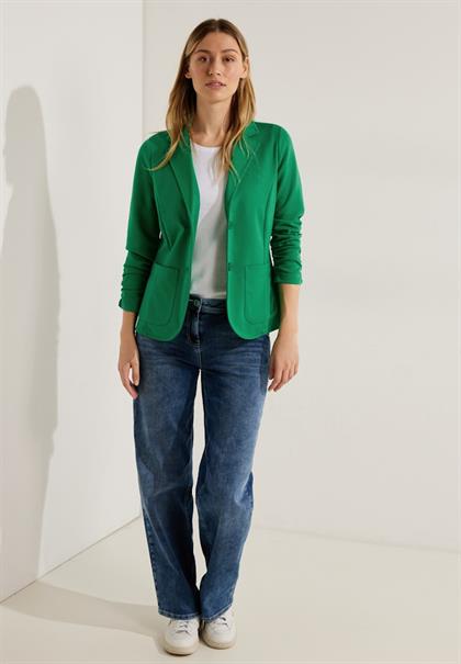 Sweatblazer mit Raffung easy green