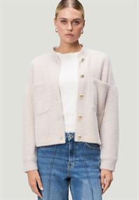 Sweatblazer strukturiert mit Knopfleiste creamcamel