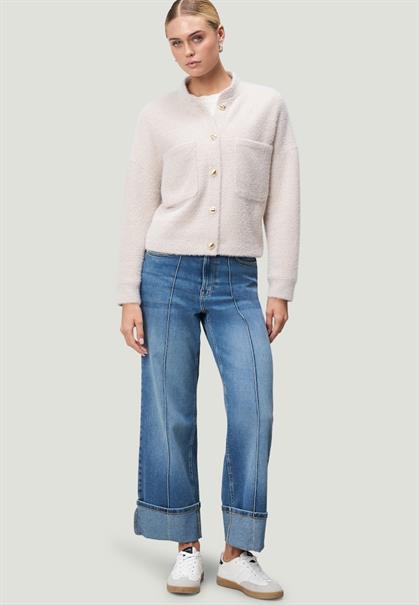 Sweatblazer strukturiert mit Knopfleiste creamcamel