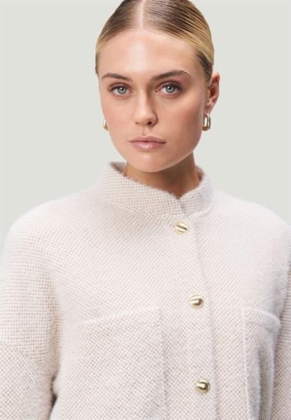 Sweatblazer strukturiert mit Knopfleiste creamcamel