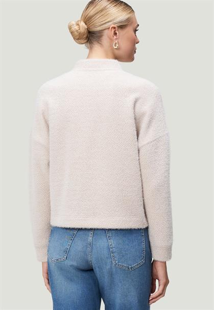 Sweatblazer strukturiert mit Knopfleiste creamcamel