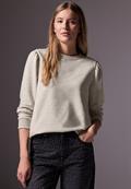 Sweater mit Raffungen cloud cream mel.