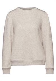 Sweater mit Raffungen cloud cream mel.