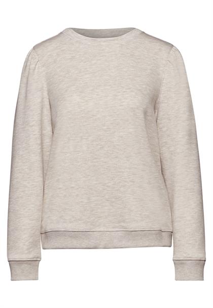 Sweater mit Raffungen cloud cream mel.