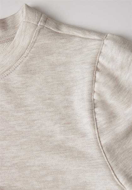 Sweater mit Raffungen cloud cream mel.
