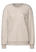 Sweater mit Rundhals cloud cream mel.