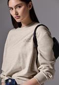 Sweater mit Rundhals cloud cream mel.