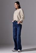 Sweater mit Rundhals cloud cream mel.
