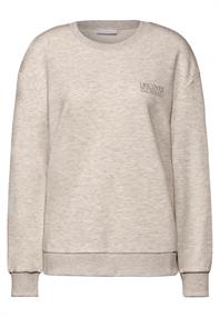 Sweater mit Rundhals cloud cream mel.