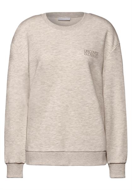 Sweater mit Rundhals cloud cream mel.