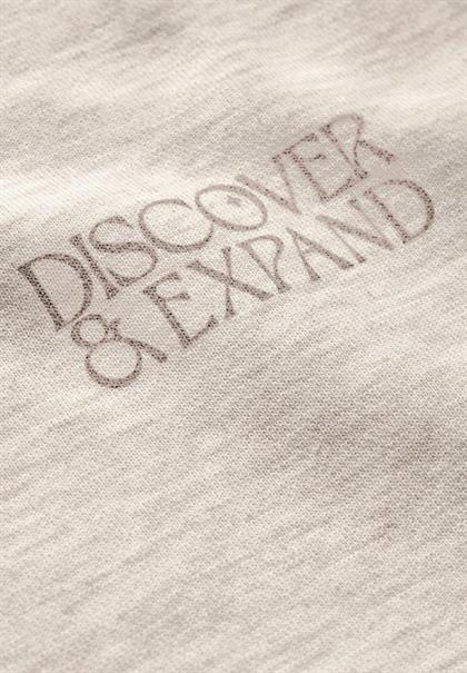 Sweater mit Rundhals cloud cream mel.