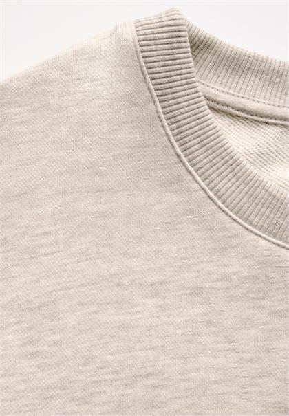 Sweater mit Rundhals cloud cream mel.
