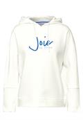 Sweathoodie mit Artwork vanilla white