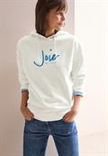Sweathoodie mit Artwork vanilla white