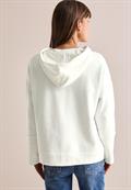 Sweathoodie mit Artwork vanilla white
