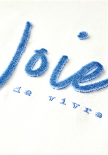 Sweathoodie mit Artwork vanilla white