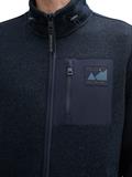 Sweatjacke aus Fleece navy melange structure