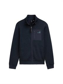Sweatjacke aus Fleece navy melange structure