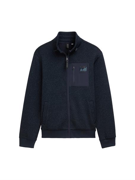 Sweatjacke aus Fleece navy melange structure
