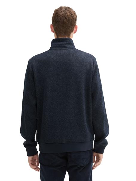 Sweatjacke aus Fleece navy melange structure