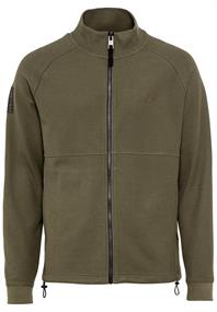 Sweatjacke aus reiner Baumwolle olive brown