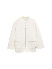 Sweatjacke aus Scuba whisper white