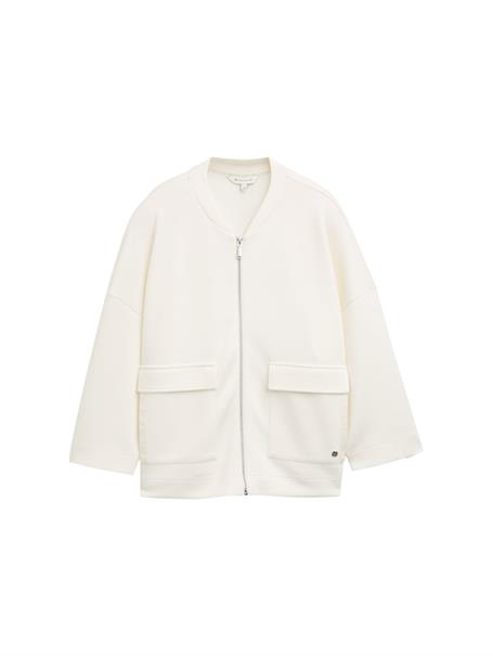 Sweatjacke aus Scuba whisper white