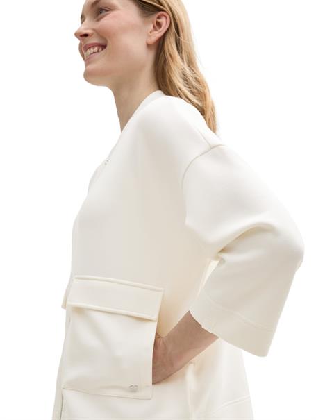 Sweatjacke aus Scuba whisper white
