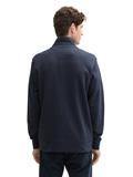Sweatjacke in Melange Optik sky captain blue white melange