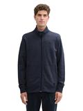Sweatjacke in Melange Optik sky captain blue white melange