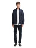 Sweatjacke in Melange Optik sky captain blue white melange