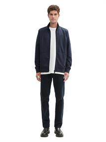 Sweatjacke in Melange Optik sky captain blue white melange