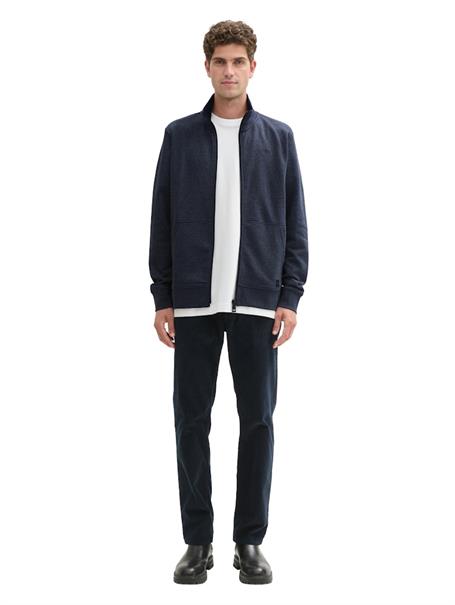 Sweatjacke in Melange Optik sky captain blue white melange