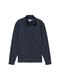 Sweatjacke in Melange Optik sky captain blue white melange