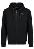 Sweatjacke mit Badges black