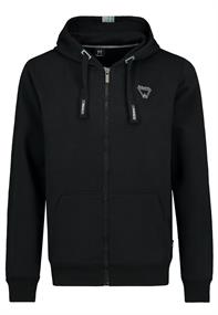 Sweatjacke mit Badges black