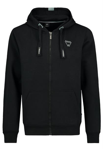 Sweatjacke mit Badges black