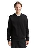 Sweatjacke mit Bomberkragen black