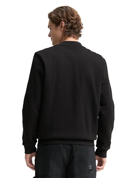 Sweatjacke mit Bomberkragen black