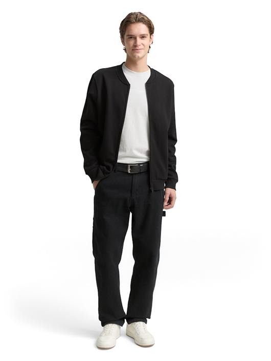 sweatjacke-mit-bomberkragen-black