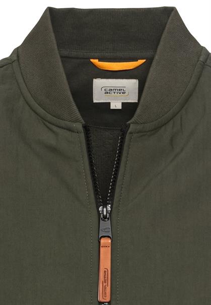 Sweatjacke mit Bomberkragen leaf green