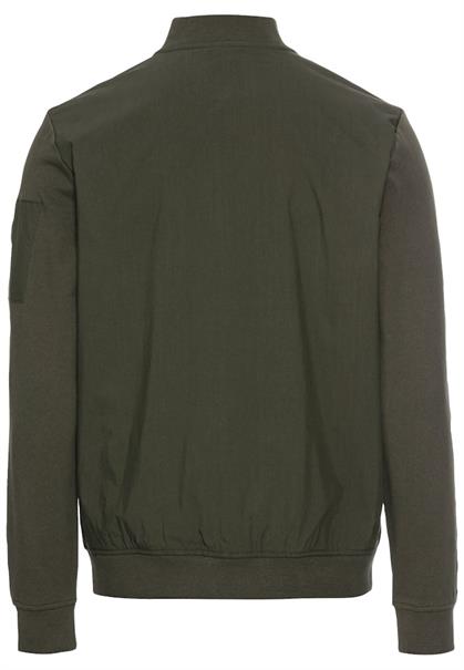 Sweatjacke mit Bomberkragen leaf green
