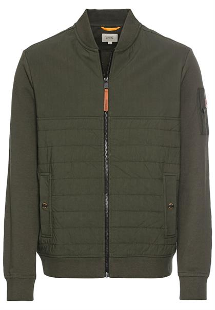 Sweatjacke mit Bomberkragen leaf green