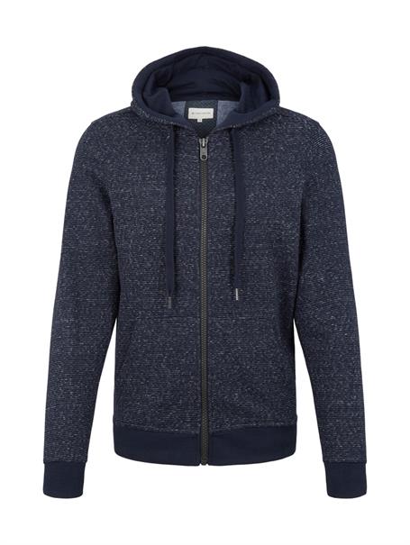 Sweatjacke mit feinen Streifen navy offwhite inject stripe
